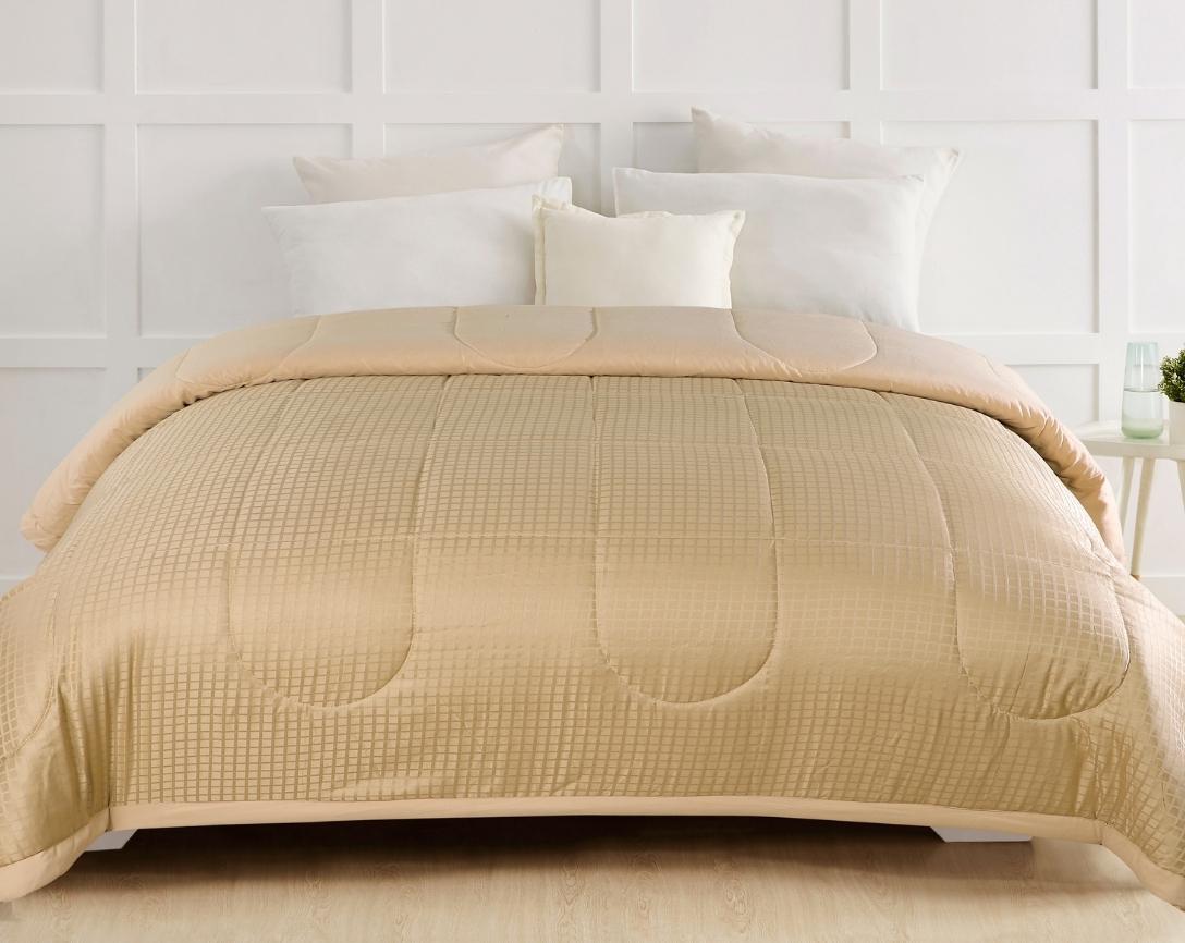 Classic Check Double Bed Comforter-Beige