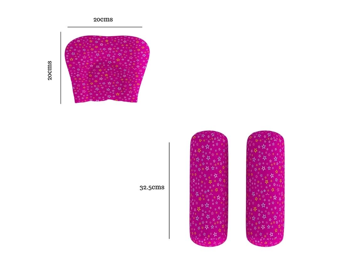 Newborn Cotton 6pc Cot Bedding Set Princess Theme-Purple