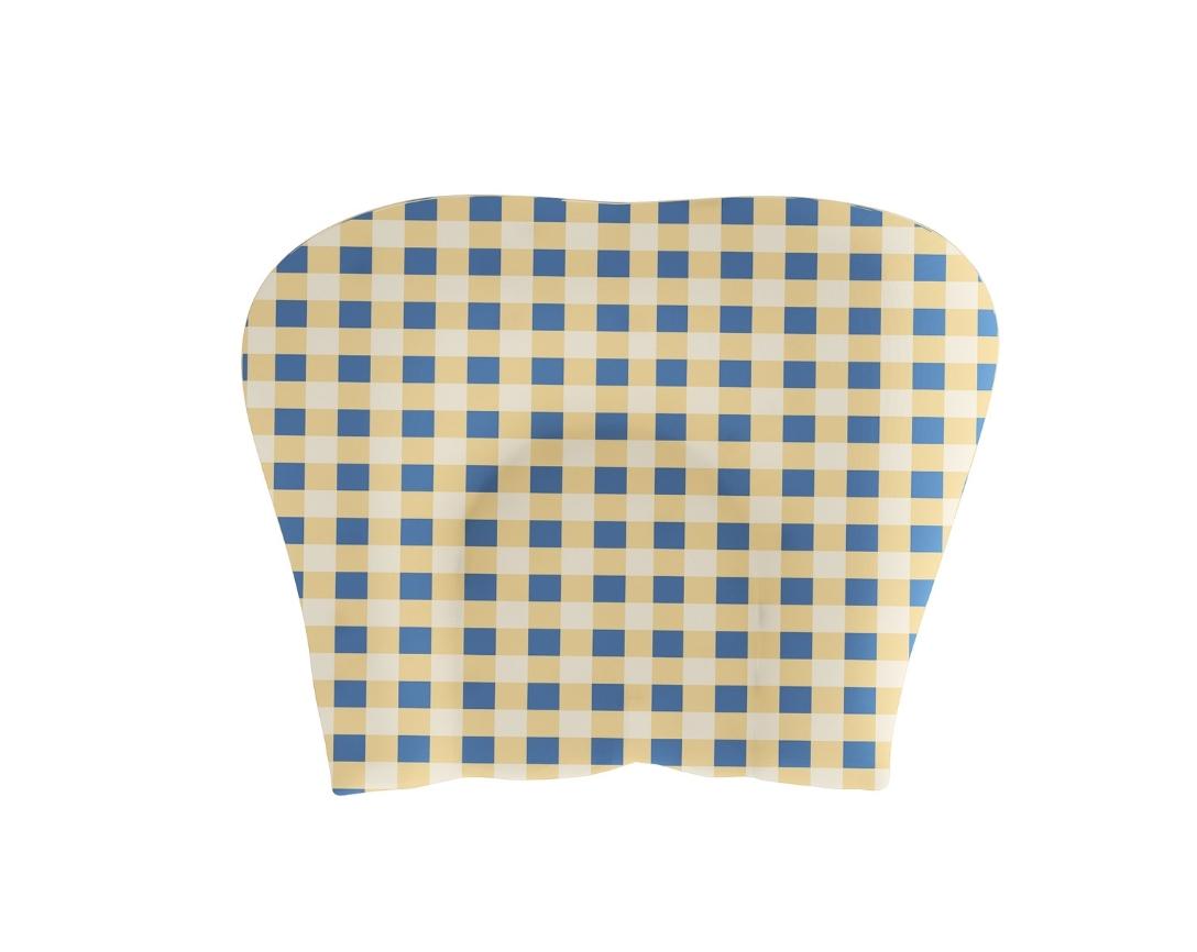 Newborn Cotton 4pc Cot Bedding Set Peek a Boo Theme (Gadda, U Pillow, Bolsters)- Navy Blue & Beige