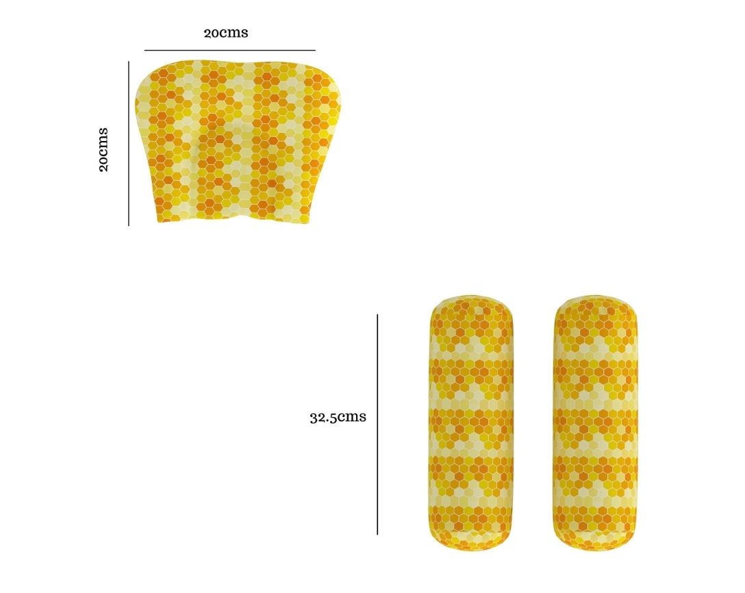 Newborn Cotton 6Pc Cot Bedding Set Honey Bee Theme-Multicolor