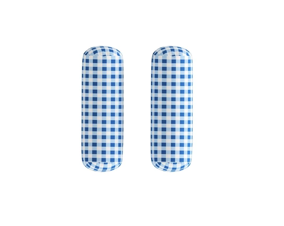 Newborn Cotton 4pc Cot Gadda Set Little Man Theme (Gadda, U Pillow, Bolsters)- Blue & Grey