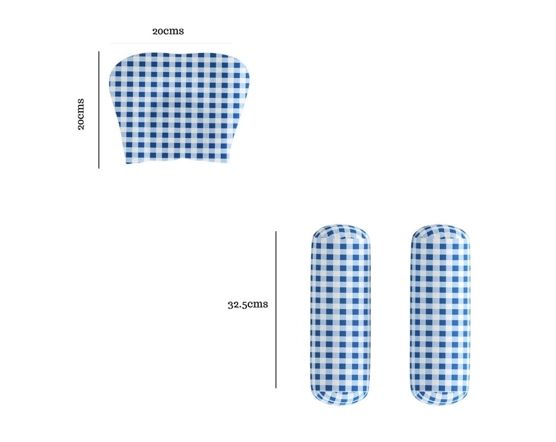 Newborn Cotton 5pc Bedding Set Little Man Theme (Gadda, Comforter, U Pillow, Bolsters)- Blue & Grey
