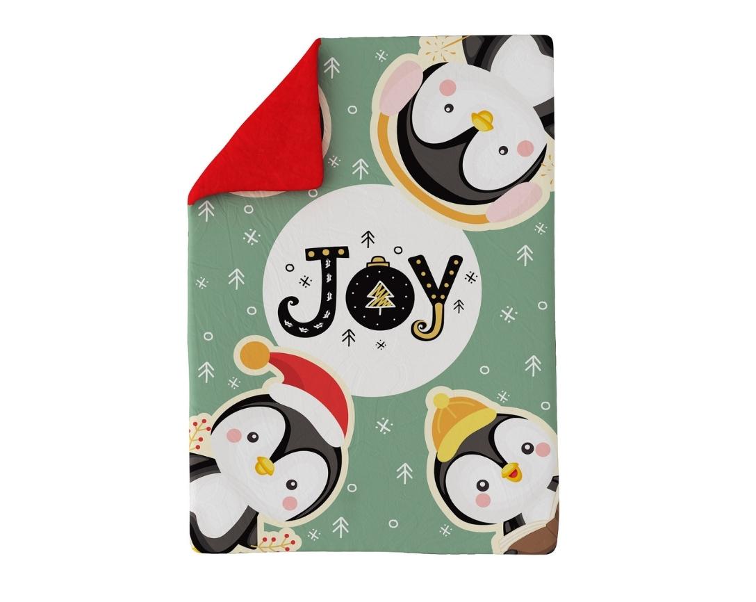 A Home’s Grace Newborn Baby Winter Quilt Penguin Design-Green