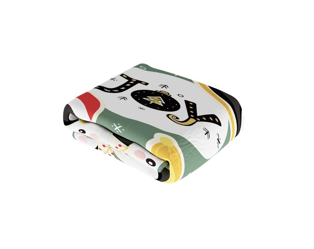 A Home’s Grace Newborn Baby Winter Quilt Penguin Design-Green