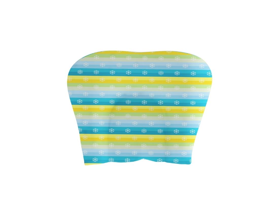 Newborn Cotton 5pc Bedding Set Penguin Theme (Gadda, Comforter, U Pillow, Bolsters)- Green & Blue