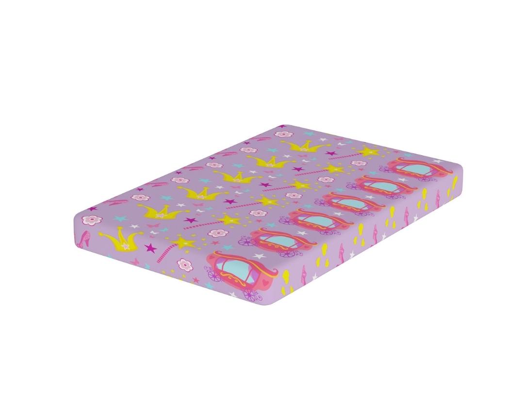 Cotton Fitted Cot Bedsheet Princess Design