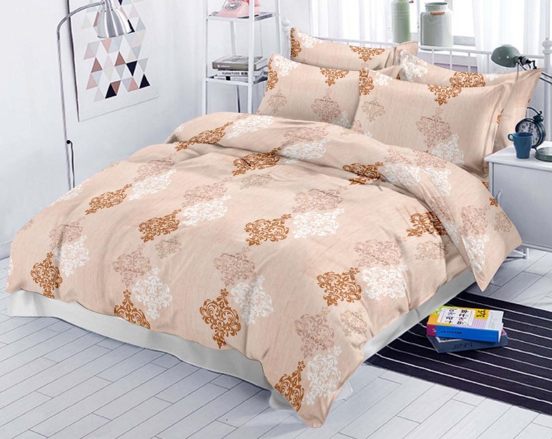 Premium Cotton King Size Double Bed Bedsheet With 2 Pillow Covers- Multicolor