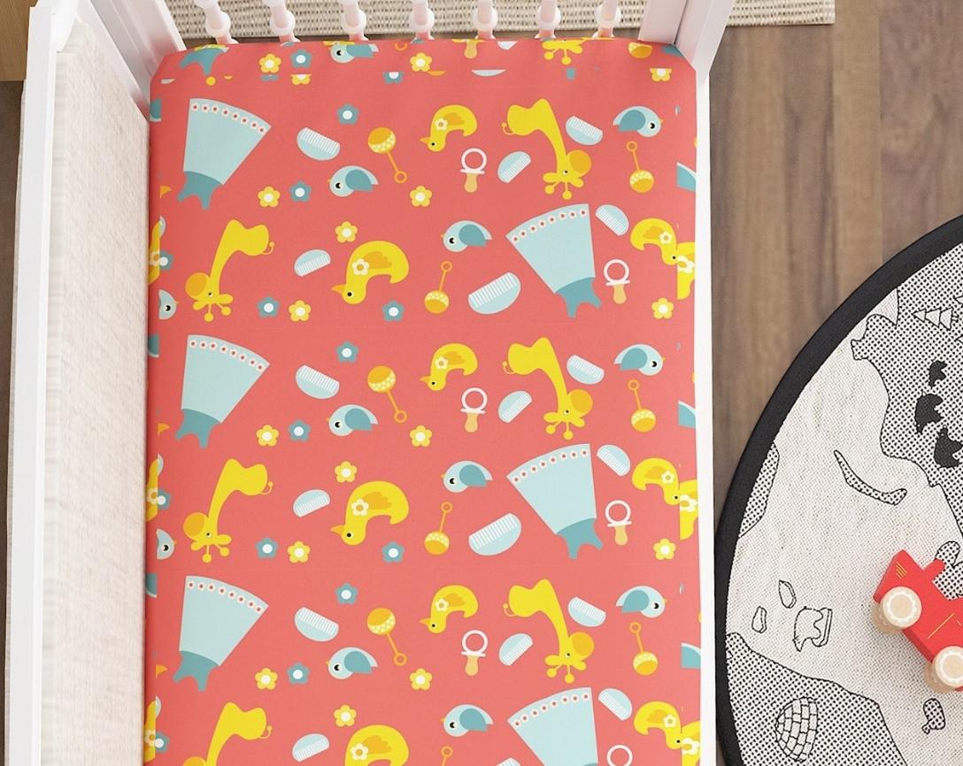 Cotton Fitted Cot Bedsheet Little Girl Design