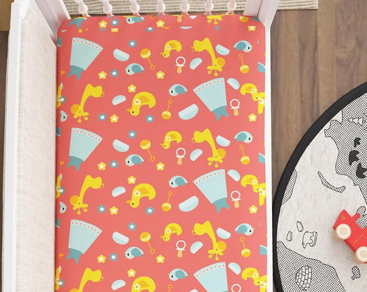 Cotton Fitted Cot Bedsheet Little Girl Design