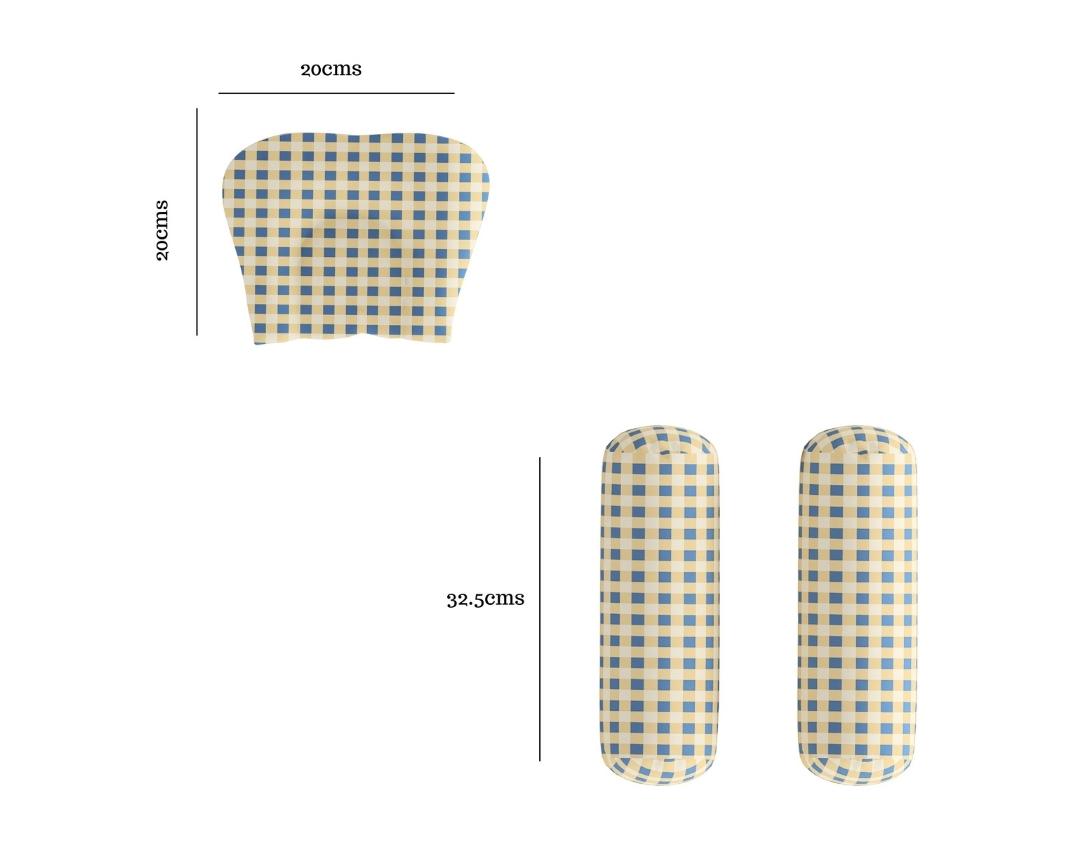 Newborn Cotton 6pc Cot Bedding Set Peek a Boo Theme-Navy Blue & Beige