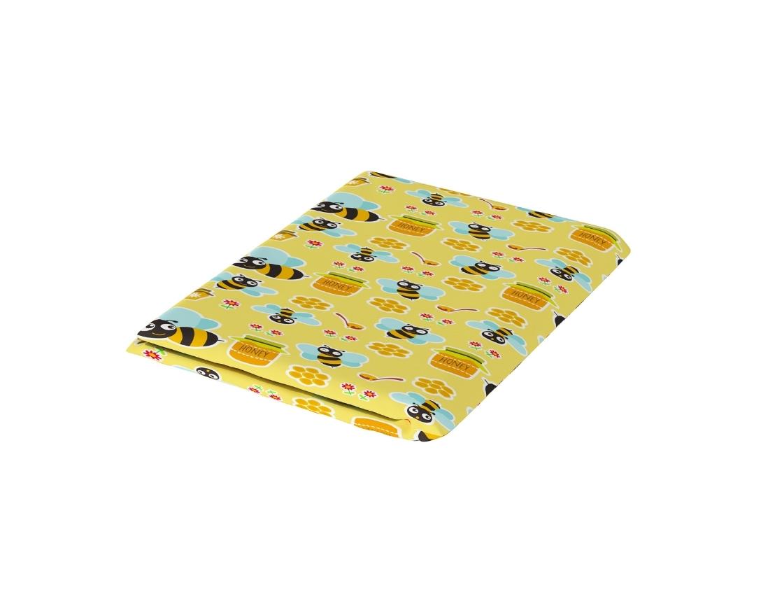 Cotton Fitted Cot Bedsheet Honey Bee Design