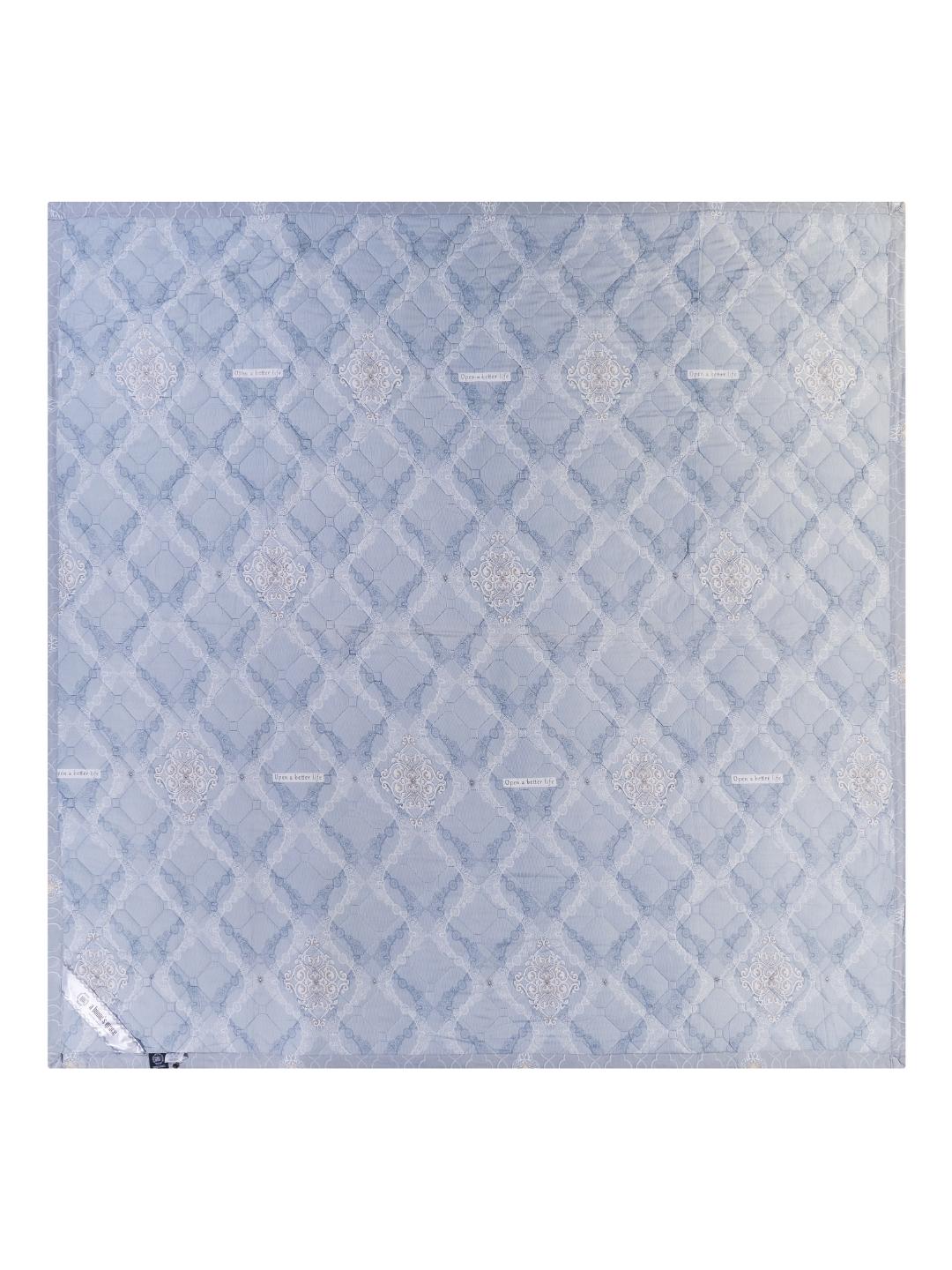 Floral Print Double Bed Light Weight Comforter- Light Blue