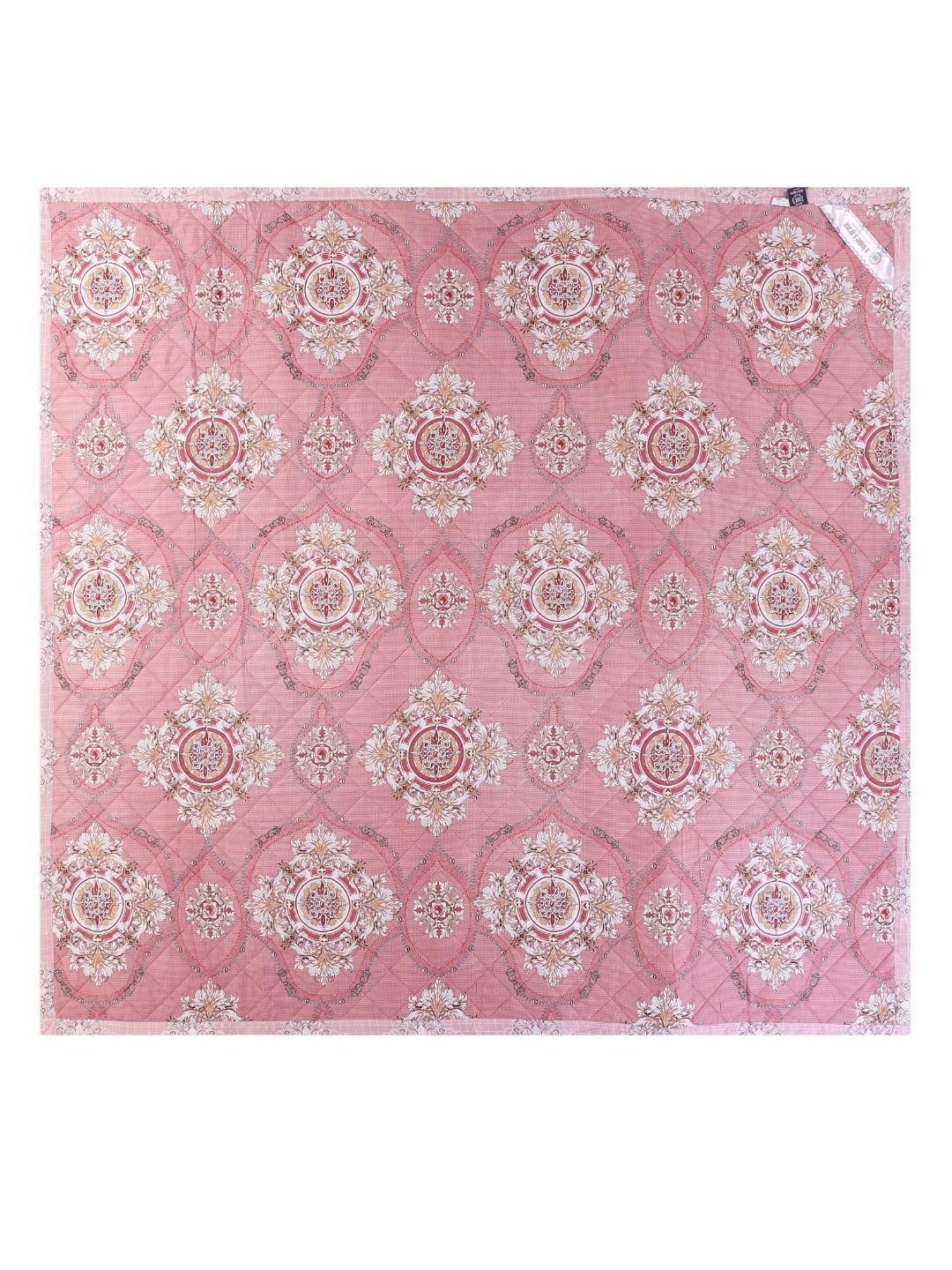 Floral Print Double Bed Light Weight Comforter- Light Pink