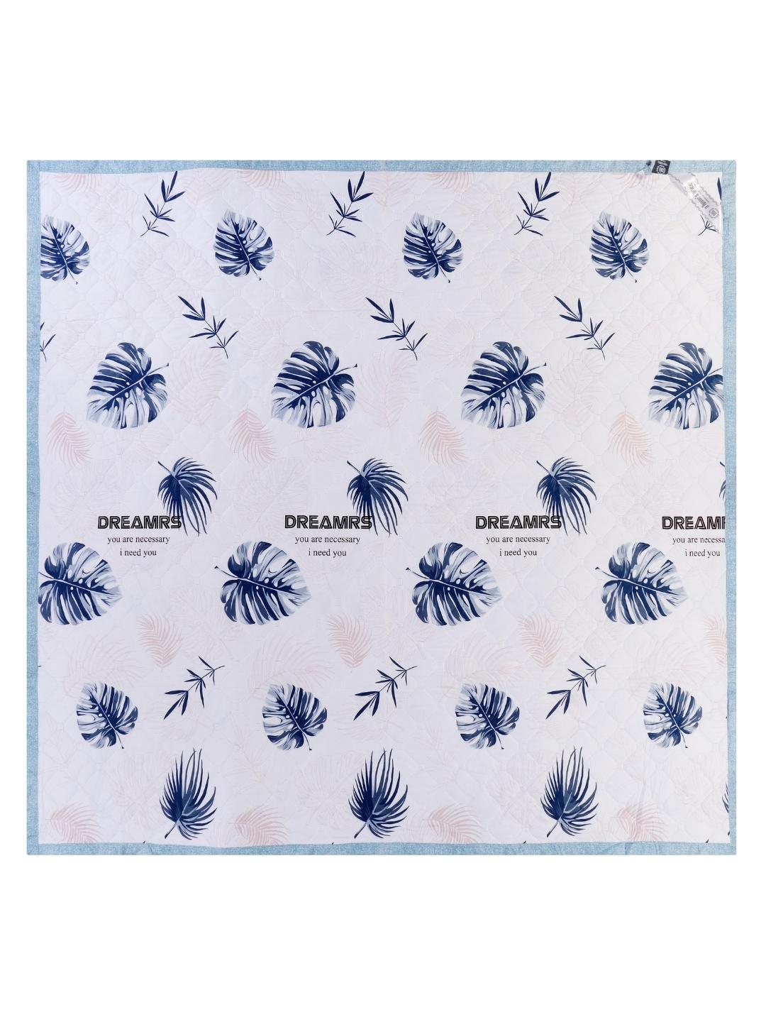 Floral Print Double Bed Light Weight Comforter-Blue and Multicolor