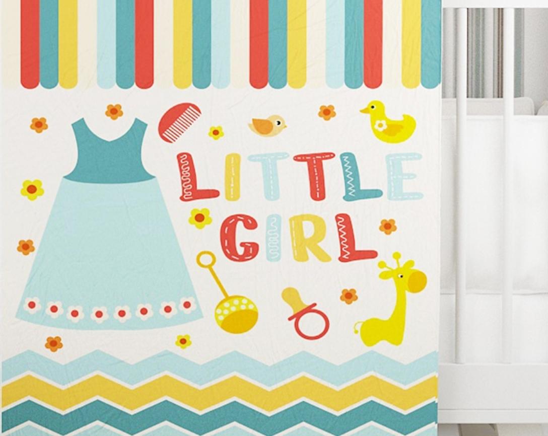 Baby Cotton Comforter Little Girl Theme-Off White & Red