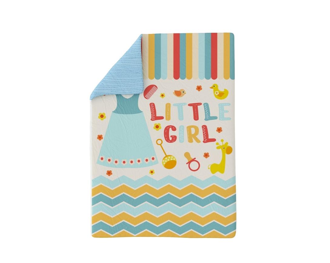 Baby Cotton Comforter Little Girl Theme-Off White & Red