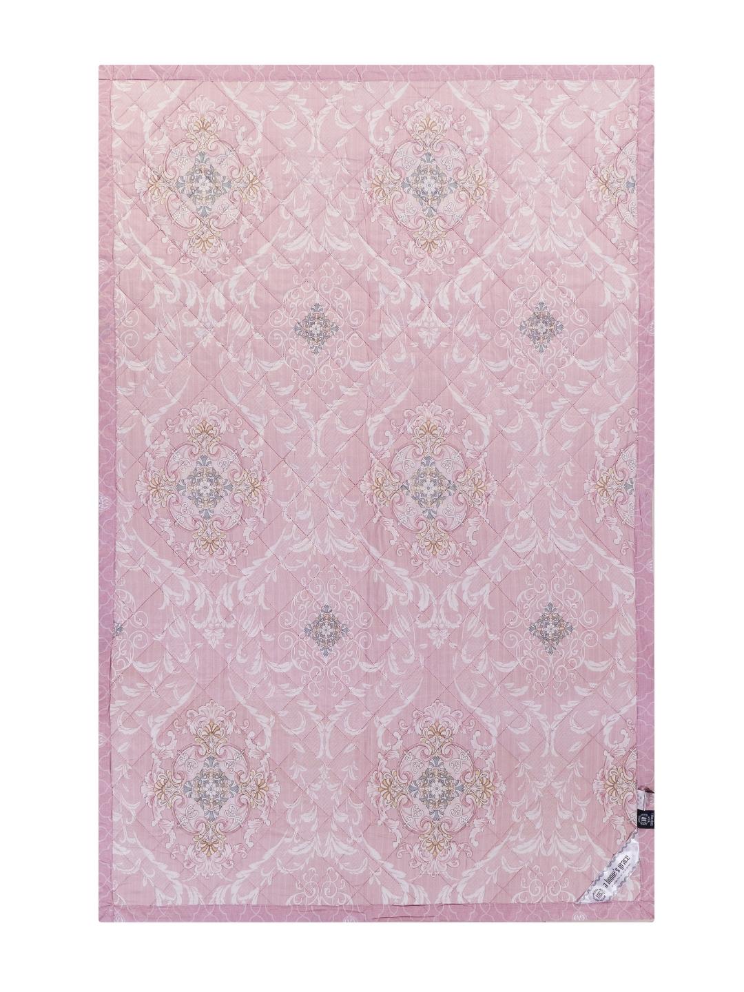 Floral Print Set of 2 Single Bed Light Weight Comforter- Soft Pink