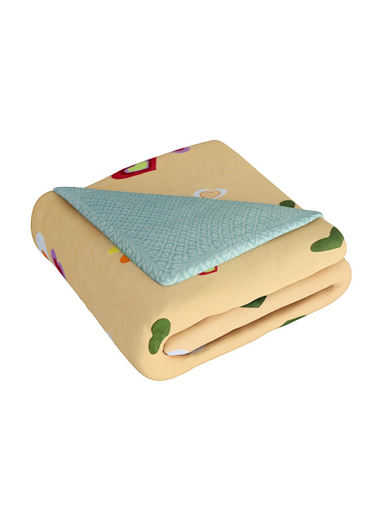 Navy Blue & White Floral 120 GSM Microfiber Double Bed Dohar
