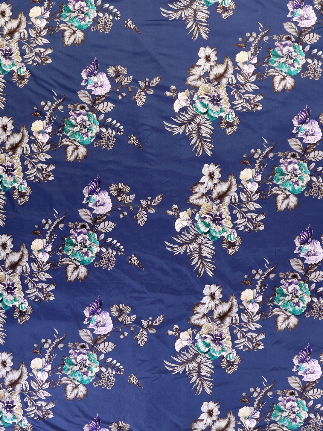 Blue & Pink Floral Microfiber Summer 120 GSM Double Bed Dohar