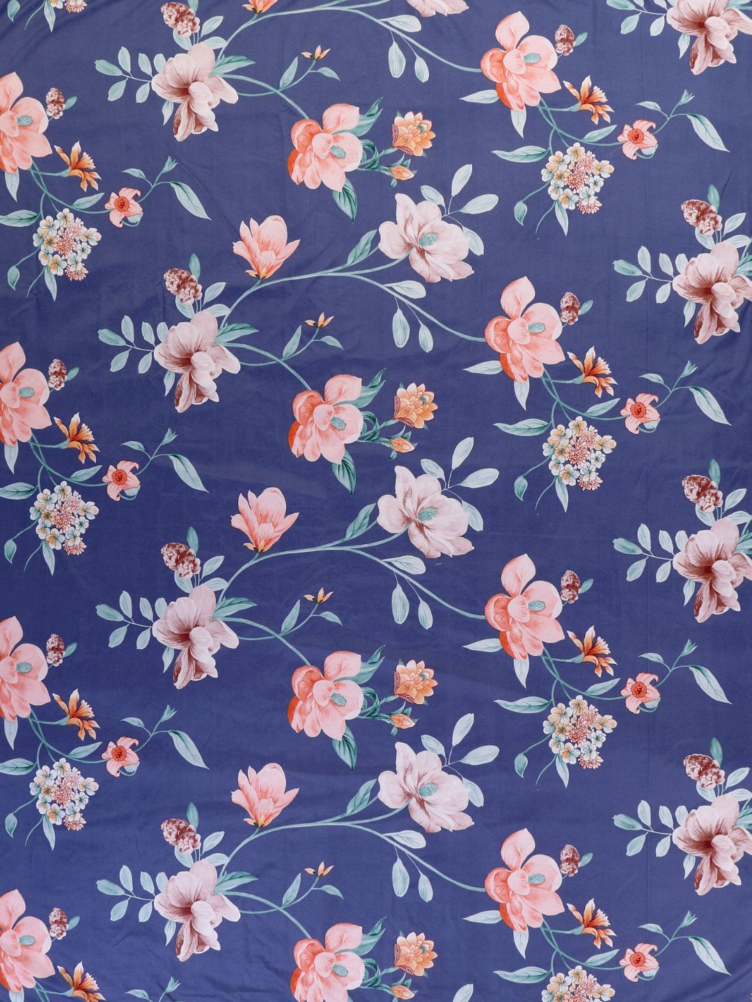 Blue & Pink Floral Microfiber Summer 120 GSM Double Bed Dohar