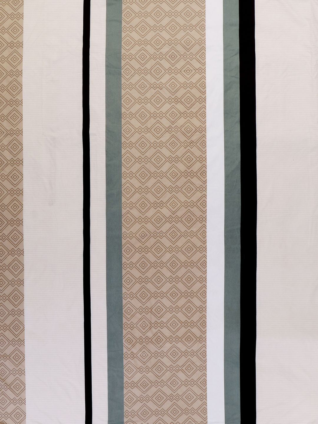 Taupe & Off White Striped Microfiber Summer 120 GSM Double Bed Dohar