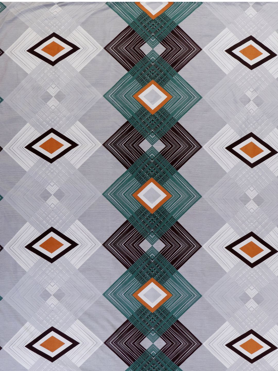 Teal & Blue Geometric Printed Microfiber Summer 120 GSM Double Bed Dohar