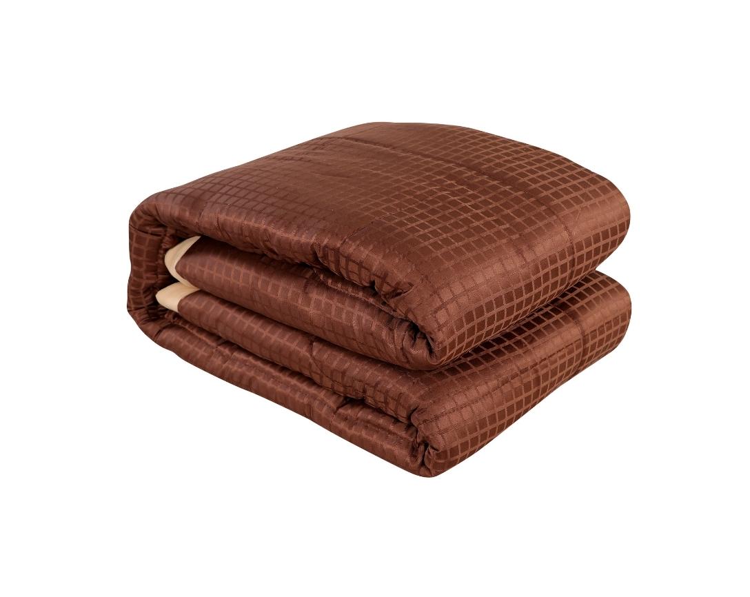 Classic Check Double Bed Comforter-Coffee and Beige