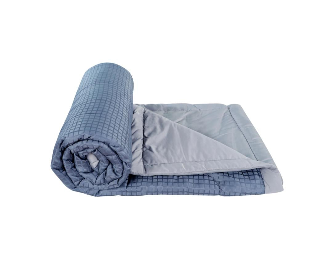 Classic Check Double Bed Comforter-Grey