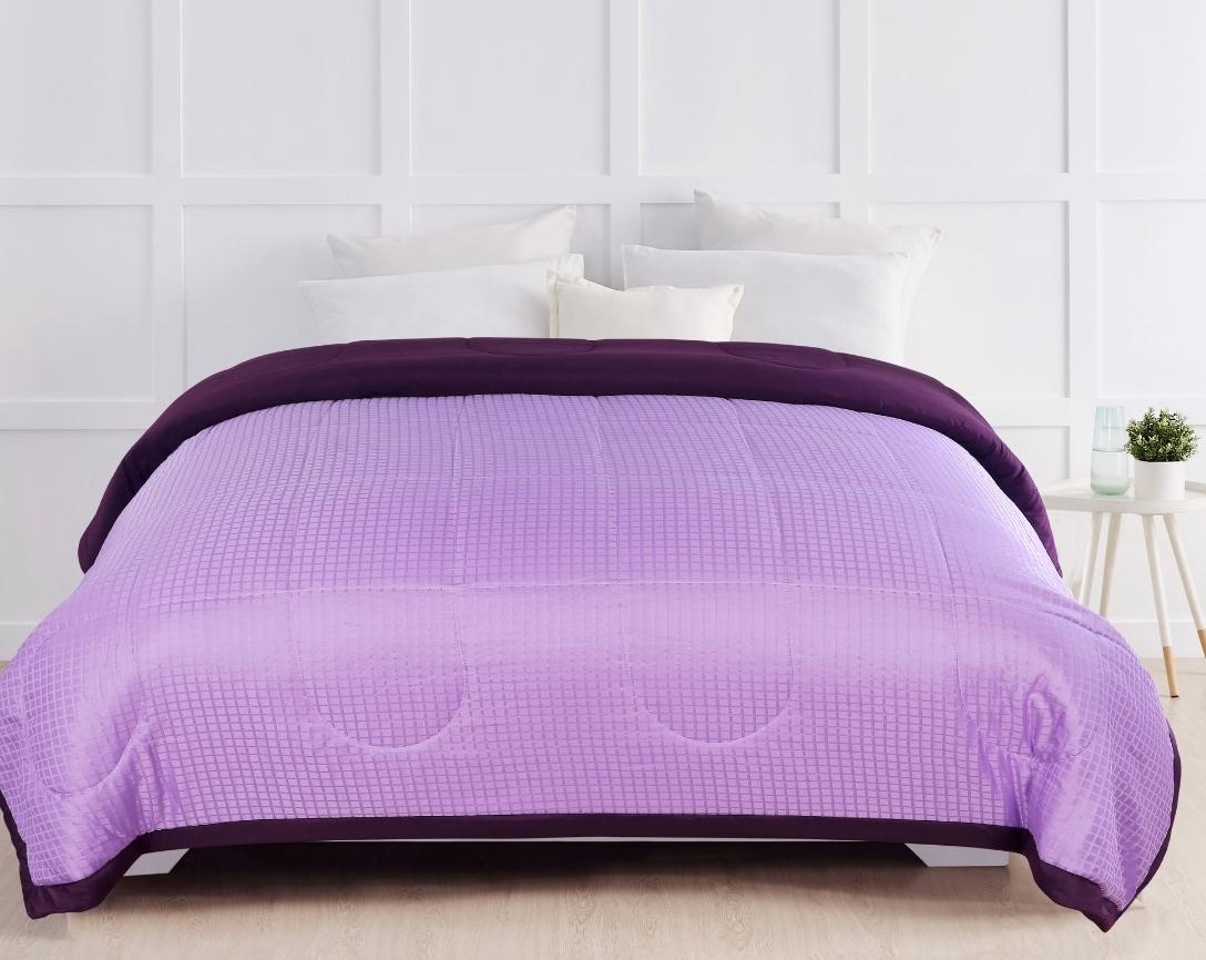 Classic Check Double Bed Comforter-Lavender