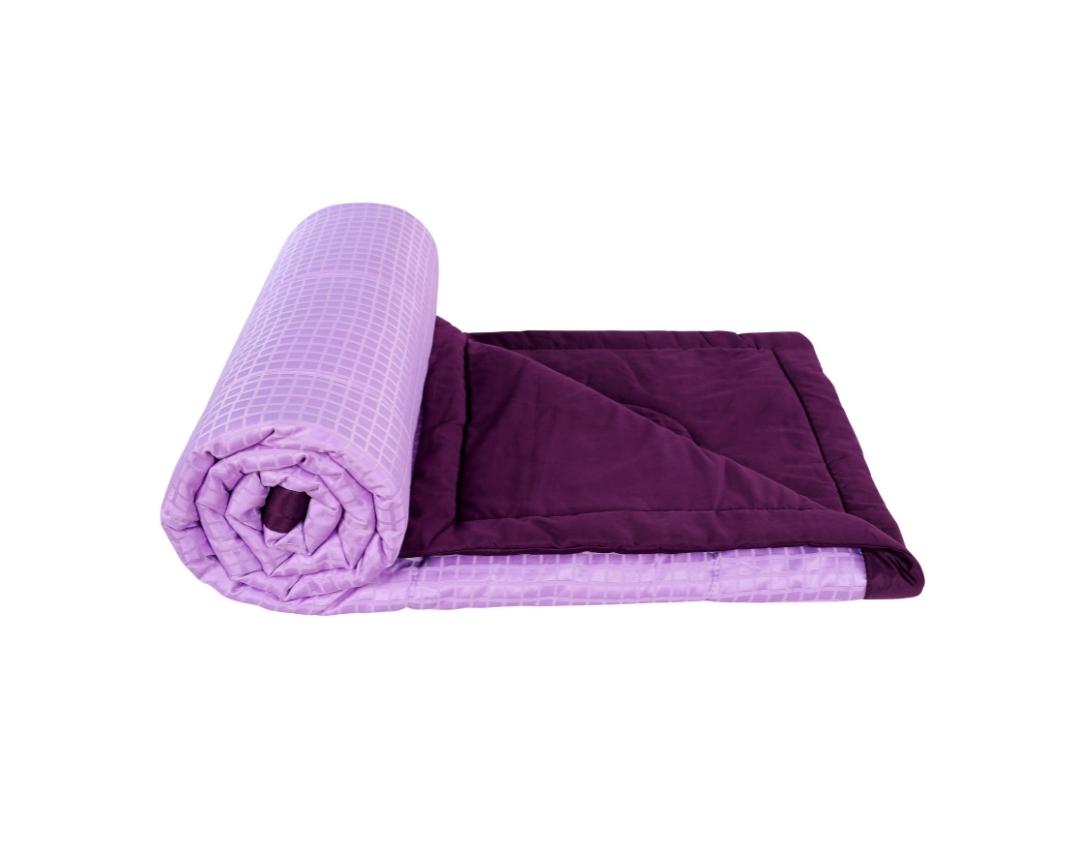 Classic Check Double Bed Comforter-Lavender