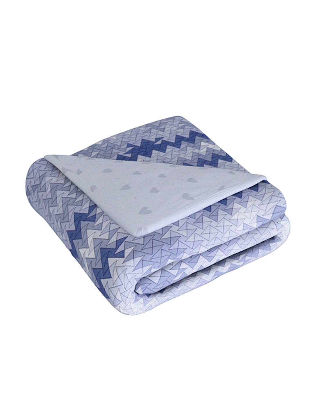 Grey 4-Pcs Printed Double Queen Bedding Set