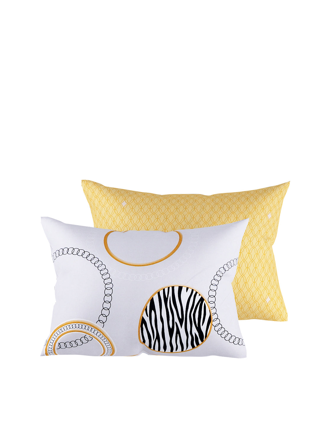 Yellow 4-Pcs Printed Double Queen Bedding Set