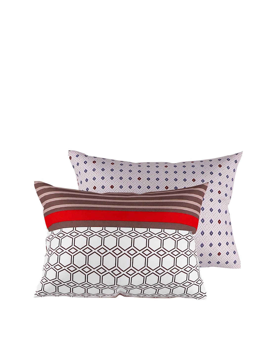 White 4-Pcs Printed Double Queen Bedding Set