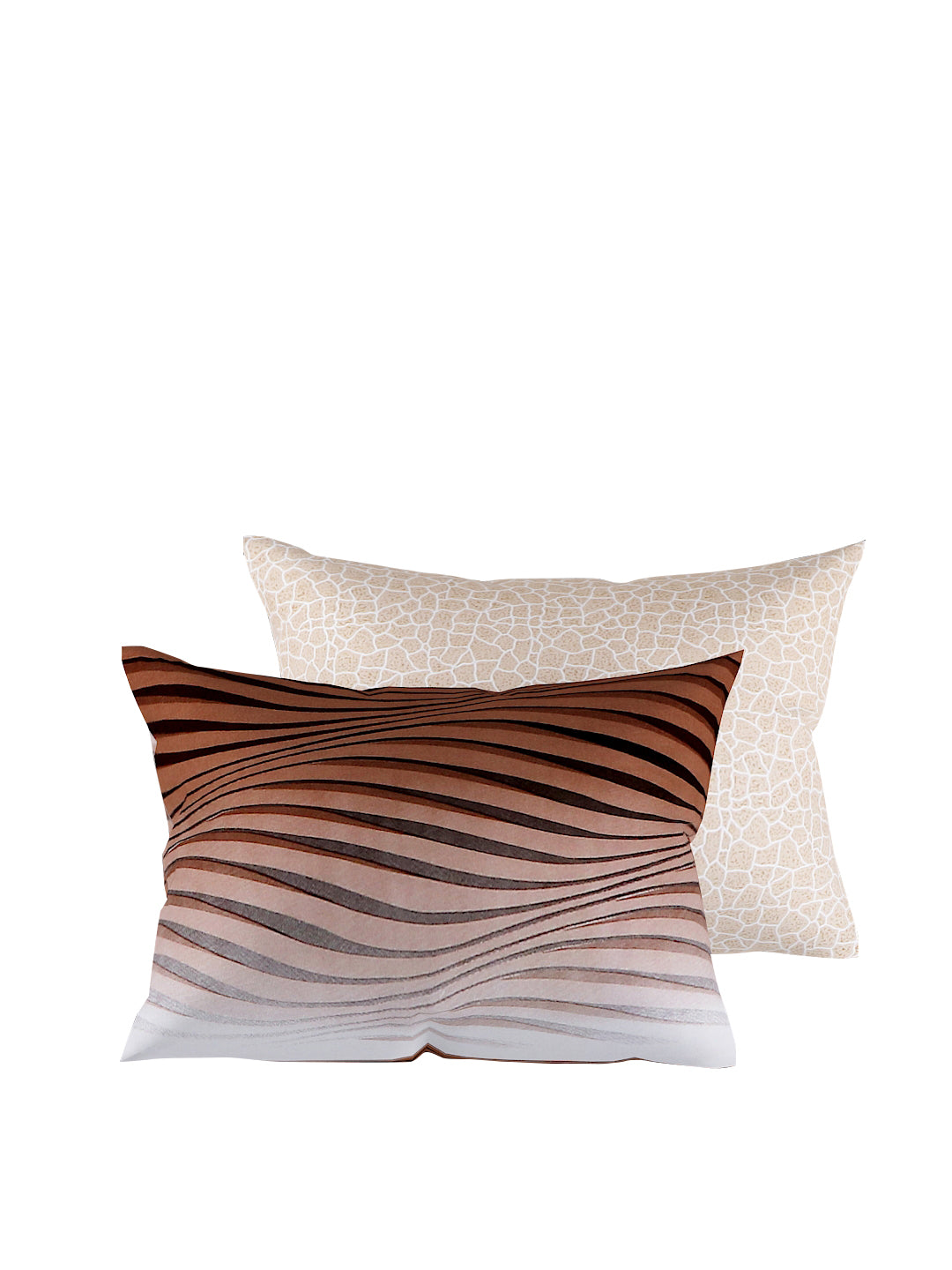 Brown Printed Double Queen Bedding Set