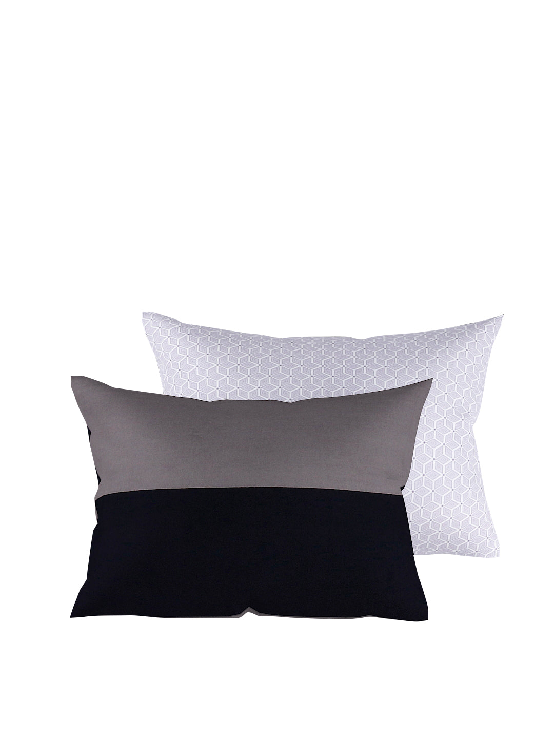 Red & White Printed Double Queen Reversible Bedding Set