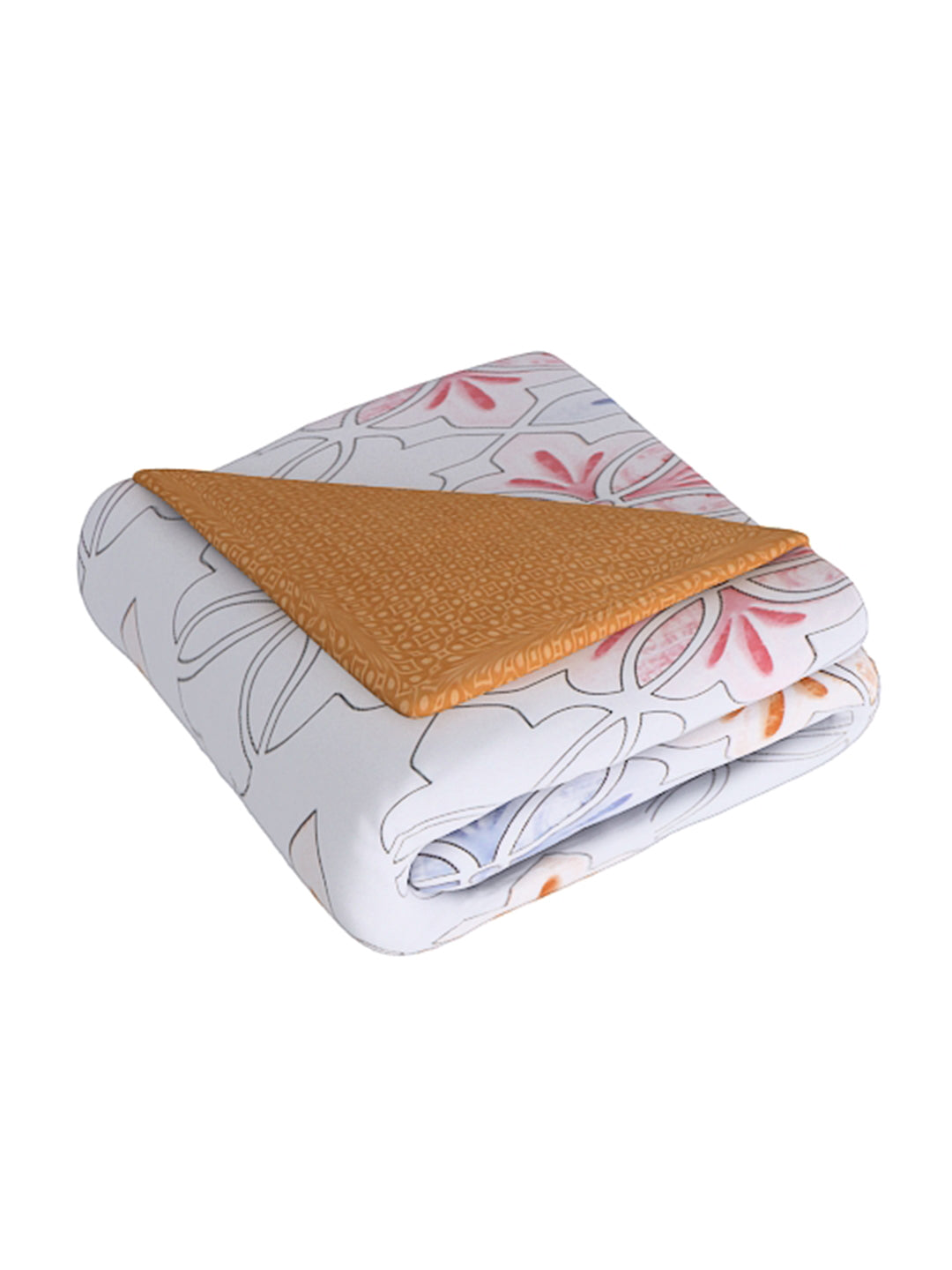 Tan Printed Double Queen Bedding Set