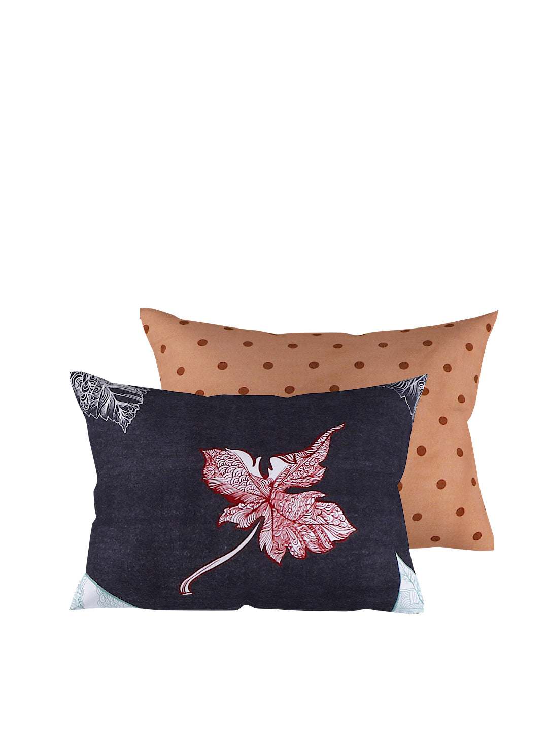 Brown 4-Pcs Printed Double Queen Bedding Set