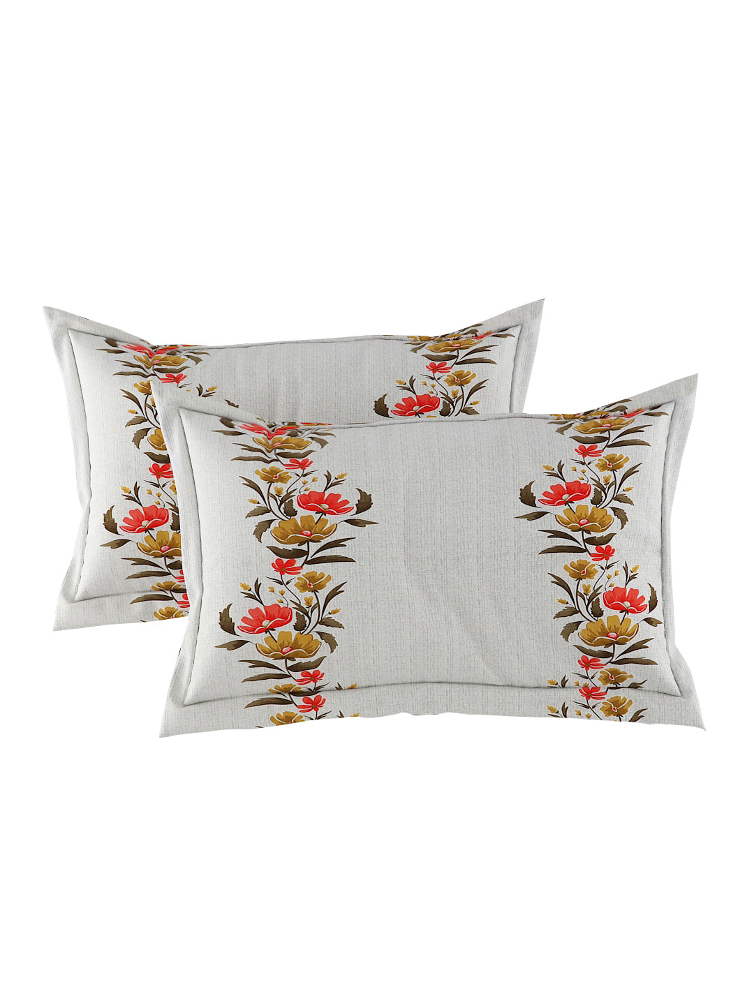 180 TC Double Bed Cotton Bedsheet with 2 Pillow Covers-Multicolor