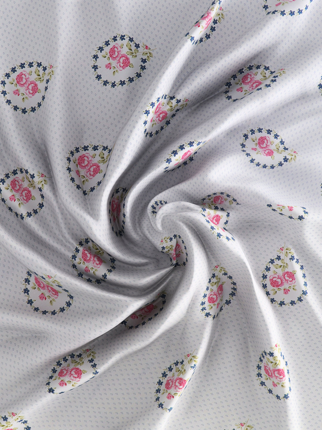180 TC Double Bed Cotton Bedsheet with 2 Pillow Covers-Blue,Pink,White