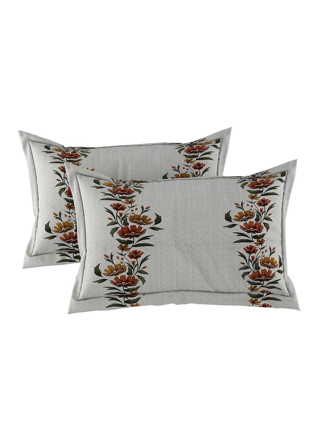 180 TC Double Bed Cotton Bedsheet with 2 Pillow Covers-Shades of Brown