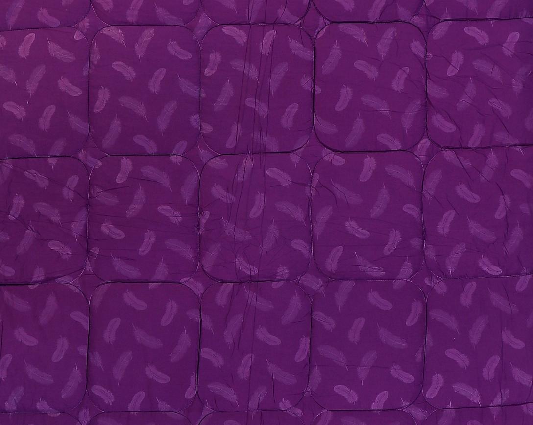 Feather Imprint Single Bed Cozy Quilt-Purple