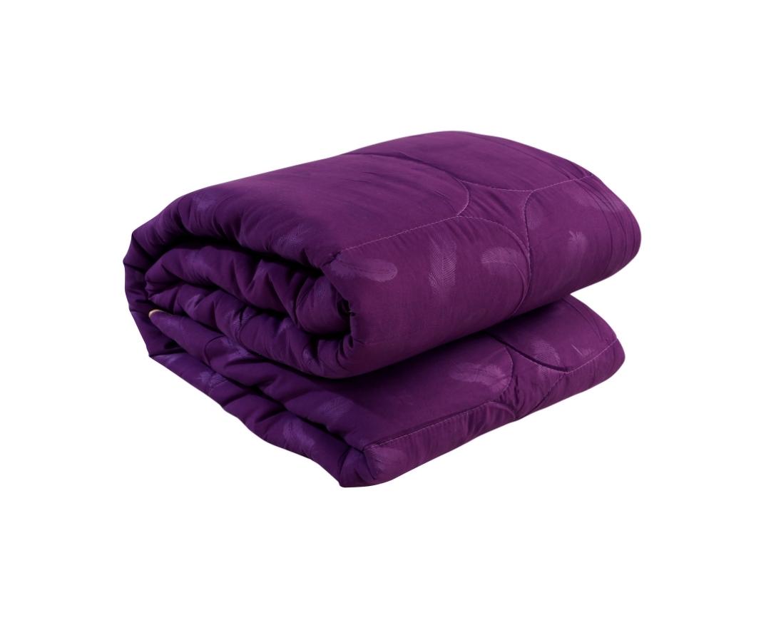 Feather Imprint Single Bed Cozy Quilt-Purple