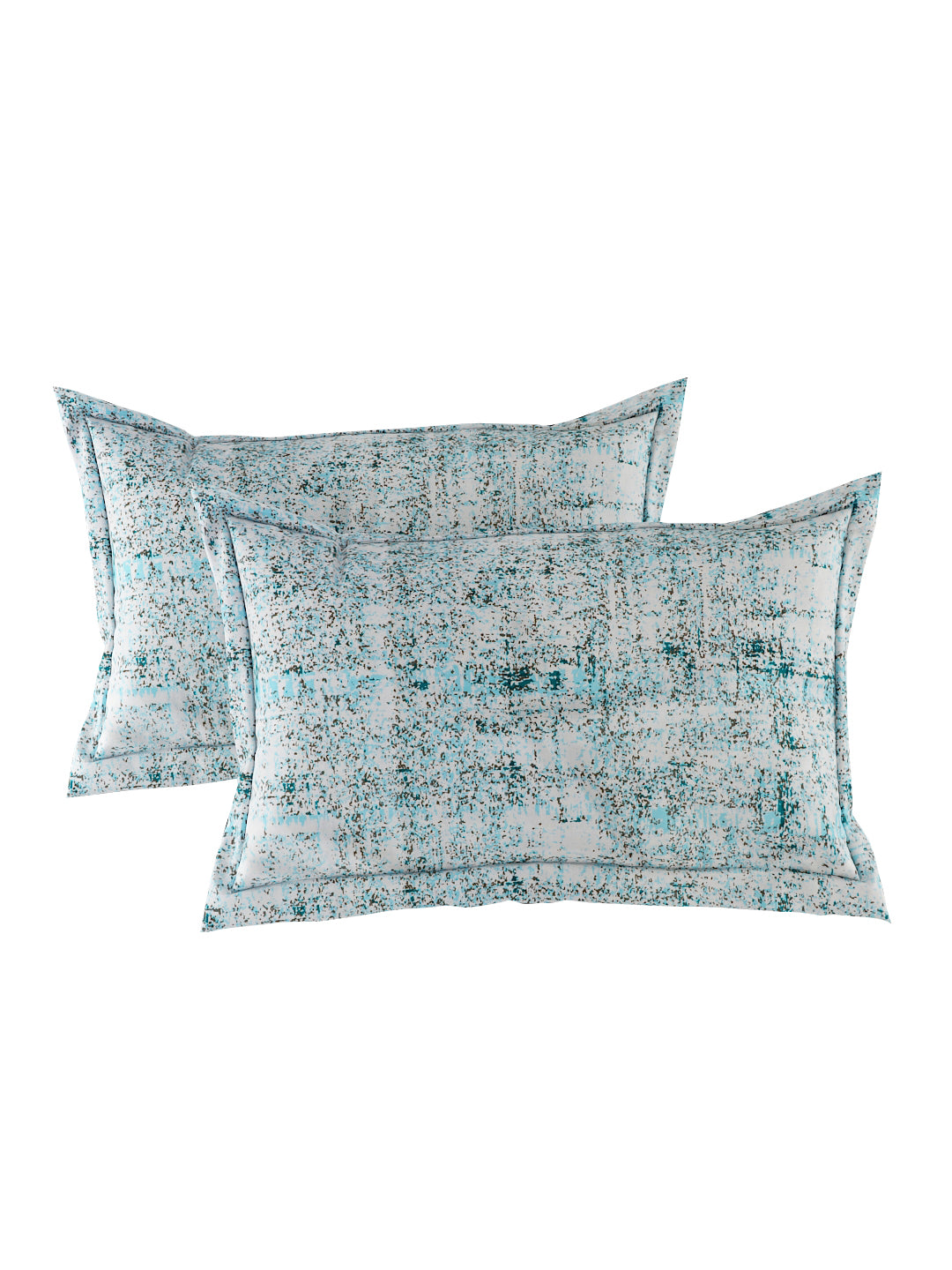 144 TC Cotton Double Bed Bedsheet With 2 Pillow Covers-Aqua Blue