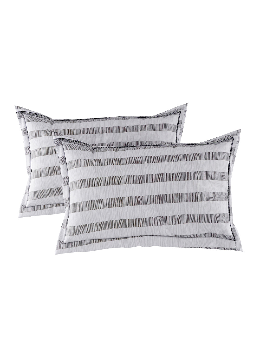 144 TC Cotton Double Bed Bedsheet With 2 Pillow Covers-Lt. Grey