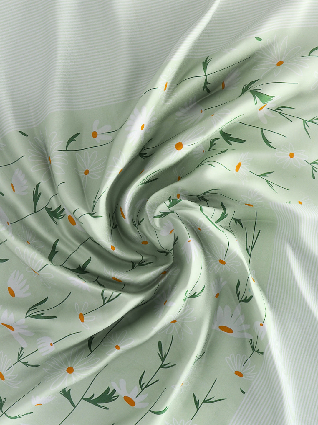 144 TC Cotton Double Bed Bedsheet With 2 Pillow Covers-Pastel Green