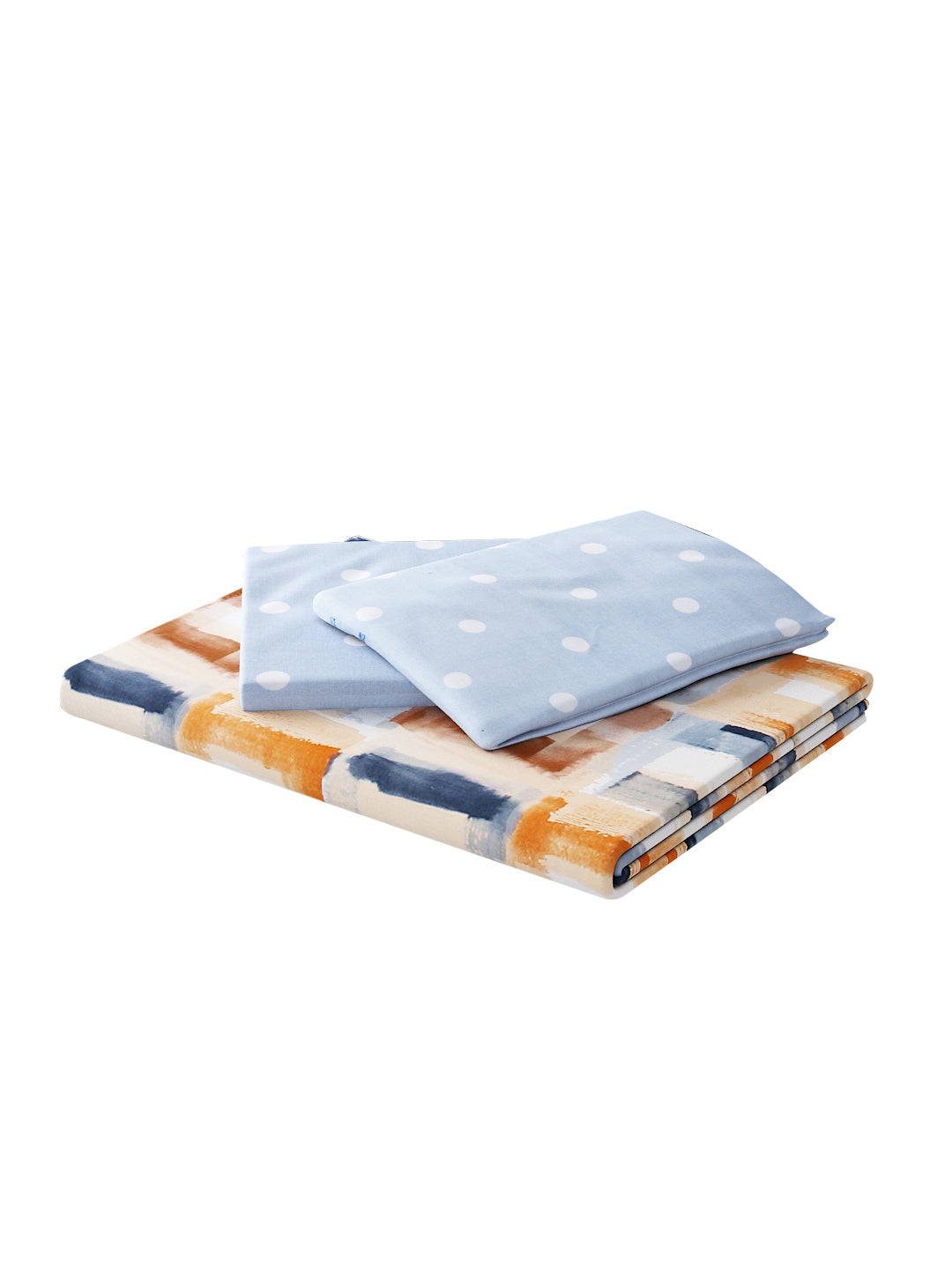 144 TC Cotton Double Bed Bedsheet With 2 Pillow Covers-Multicolor