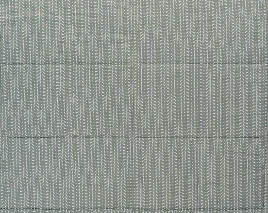 Green and White Double Bed Cozy Winter Quilt