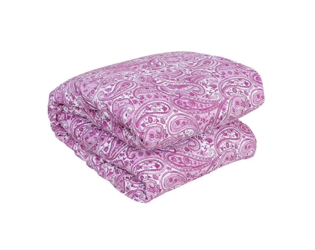 Pinch Pleated Double Bed Comforter-Purple