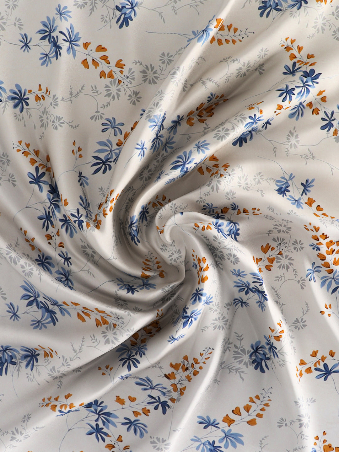 180 TC Double Bed Cotton Bedsheet with 2 Pillow Covers-White and Blue