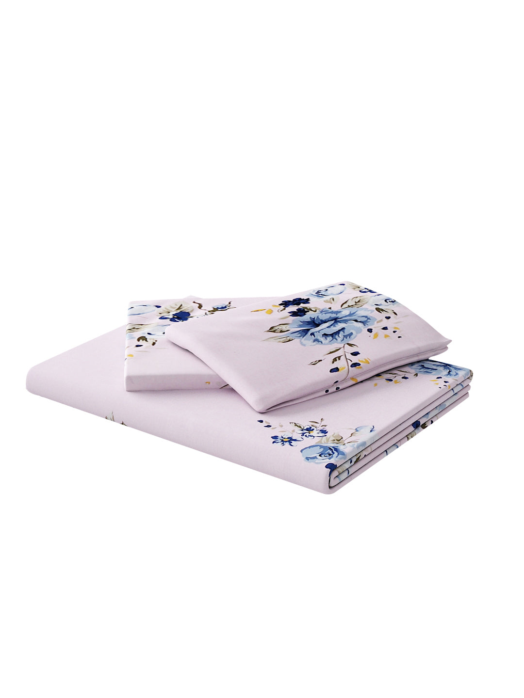 180 TC Double Bed Cotton Bedsheet with 2 Pillow Covers-Baby Pink